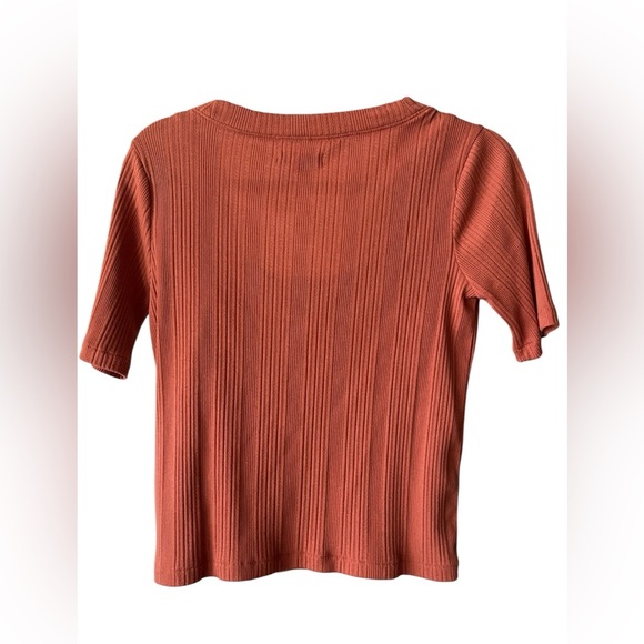 Madewell Pointelle Cardigan Twin Set Afterglow Red Size Small - Picture 3 of 7